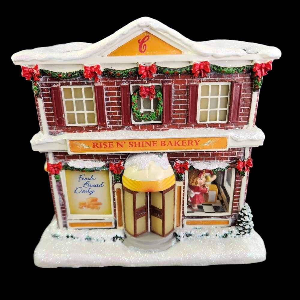 Hawthorne Village Rise n Shine Bakery Kinkade Xmas House Campbells Kids COA